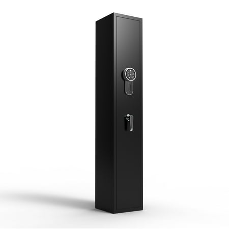 Aobabo Biometric Fingerprint Rifles Quick Access 3 Gun Cabinet for Rifles and Shotguns Silent Mode with Magnetic Induction Light