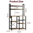 thumbnail image 2 of Cozony 6 Tier Kitchen Bakers Rack with Power Outlet, Rustic Brown, 2 of 9