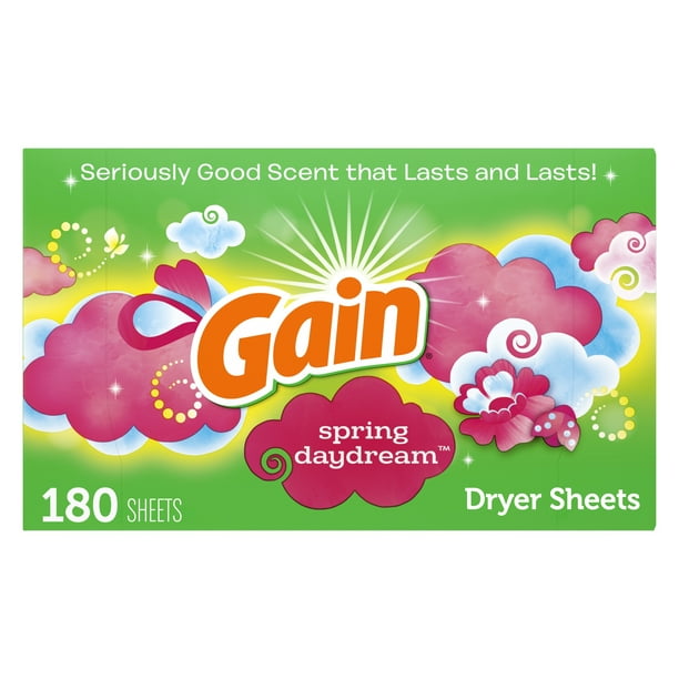 Gain Dryer Sheets, 180 Ct, Spring Daydream Fabric Softener Sheets