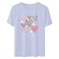 thumbnail image 4 of Giftesty Summer Tops for Women Women's Casual Round Neck Short-sleeved Christmas Tree Printed T-shirt Top, 4 of 6