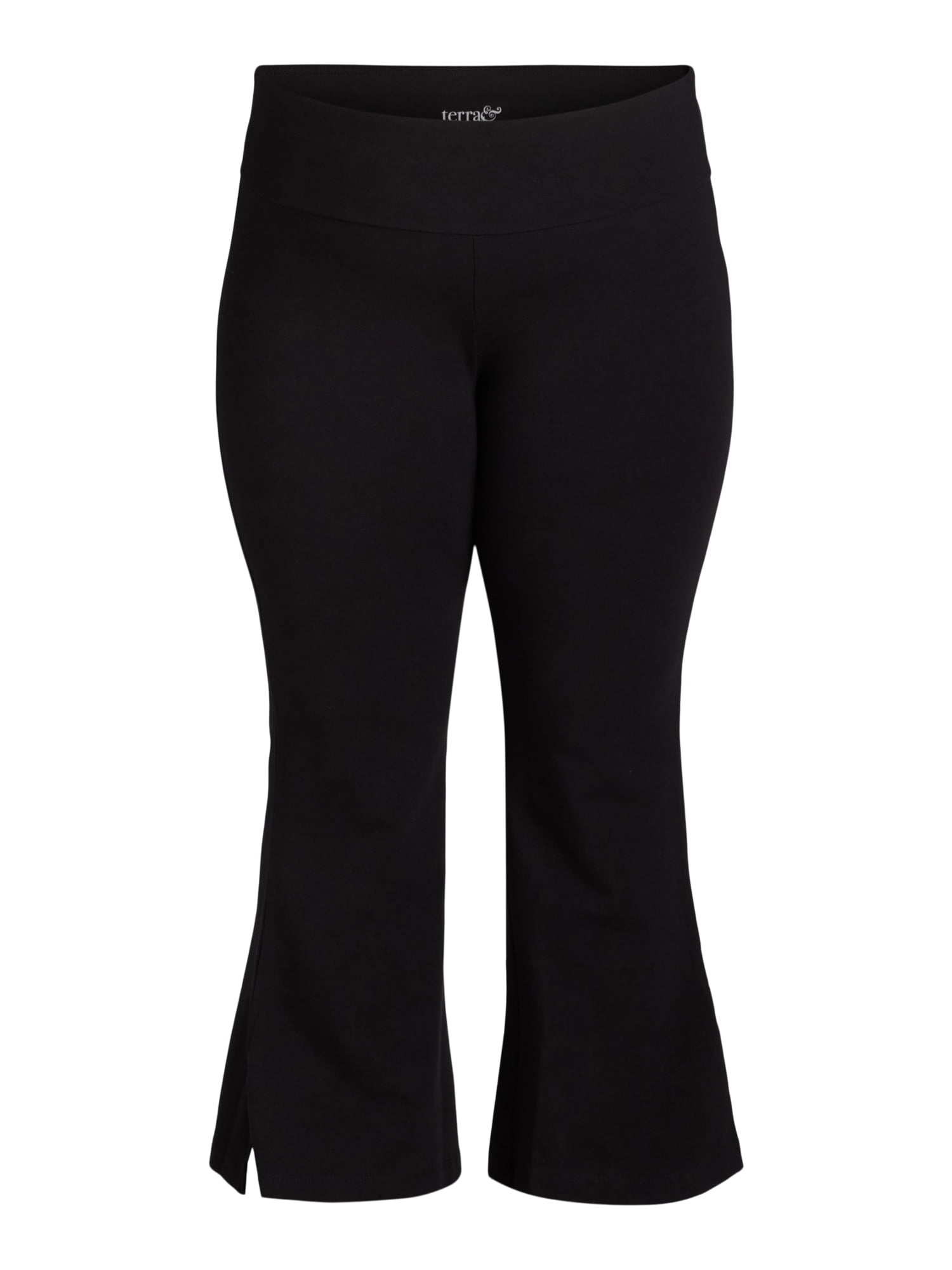 Terra & Sky Women's Plus Size Flare Legging 2-Pack