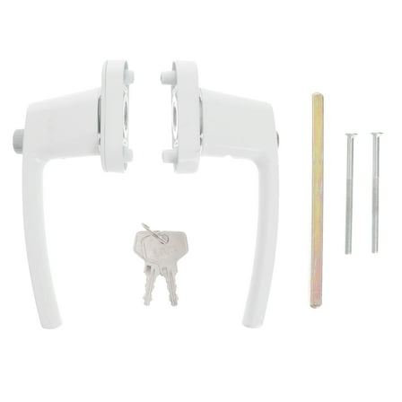 MLINS  Lever Lock End Indoor Knob inside and outside Entry Handle White