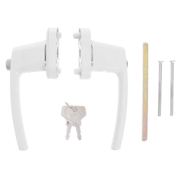 MasteelfCA Two-end Lever Lock Solid Thickened Crank Handle with Keys for Door Window