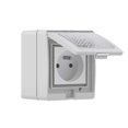 thumbnail image 1 of S55 Tpe-fr 16a Outdoor Smart Socket, Ip55 Waterproof Wifi Smart Socket, Compatible With Alexa/google Home/ifttt, Remote Control, Voice Control, Time F, 1 of 5