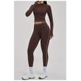 thumbnail image 3 of PISONIC Womens Two Piece Tracksuit Set Long Sleeve Zipper Jacket with Athletic High Waist Leggings Workout Outfit, 3 of 5