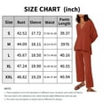 thumbnail image 7 of FIOPHY Womens 2 Piece Lounge Sets Fall Knit Outfits Button V Neck Tops Wide Leg Pants, 7 of 7