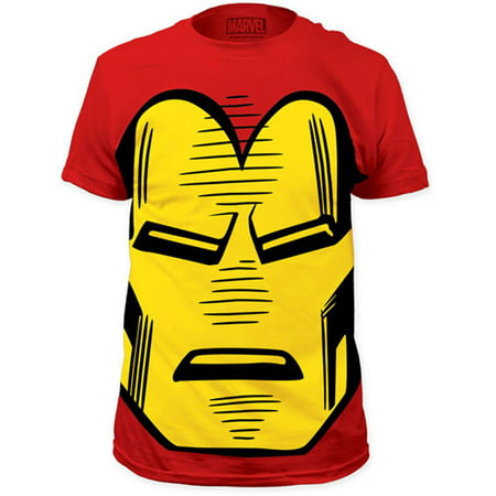 Iron Man Marvel Comics Face Adult Superhero T-Shirt