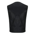 thumbnail image 4 of SwiftWear Men's Faux Leather Vests Western Cowboy Vest Slim Fit Waistcoat Casual Sleeveless Motorcycle Vests XXXL, 4 of 4