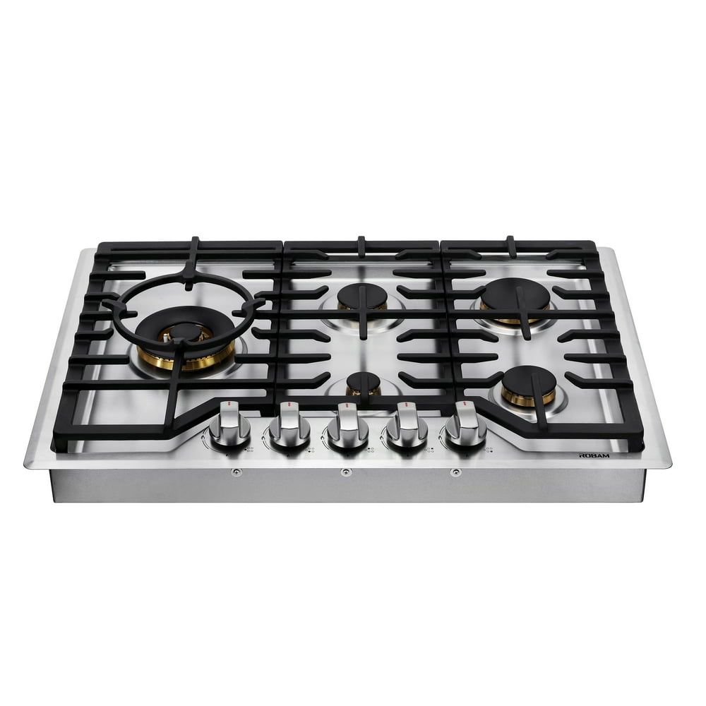 ROBAM G513 30" 5 Burner Gas Cooktop, Stainless Steel Countertop Gas