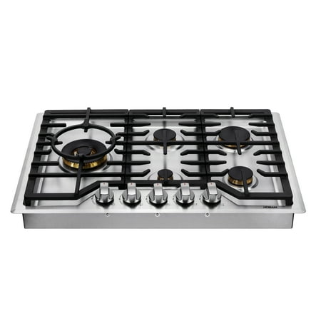 ROBAM G513 30  5 Burner Gas Cooktop  Stainless Steel Countertop Gas Range  Compatible With Natural Gas or Liquid Propane