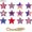 E001- Red, variant on Blue and White decor, Red Party decor, Fourth of July decorations, Cardboard Paper, Red and White Twine, Star Cutouts, Hanging Accents, 24 Pcs