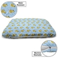 thumbnail image 3 of Yellow Bird Pet Bed, Simplistic Pattern with Rubber Toy Duck Drawing, Chew Resistant Pad for Dogs and Cats Cushion with Removable Cover, 24" x 39", Pale Sky Blue Mustard, by Ambesonne, 3 of 4