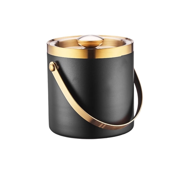 Thickened Double-layer Stainless Steel Ice Bucket With Lid Multi-purpose Bar Party Champagne Bucket