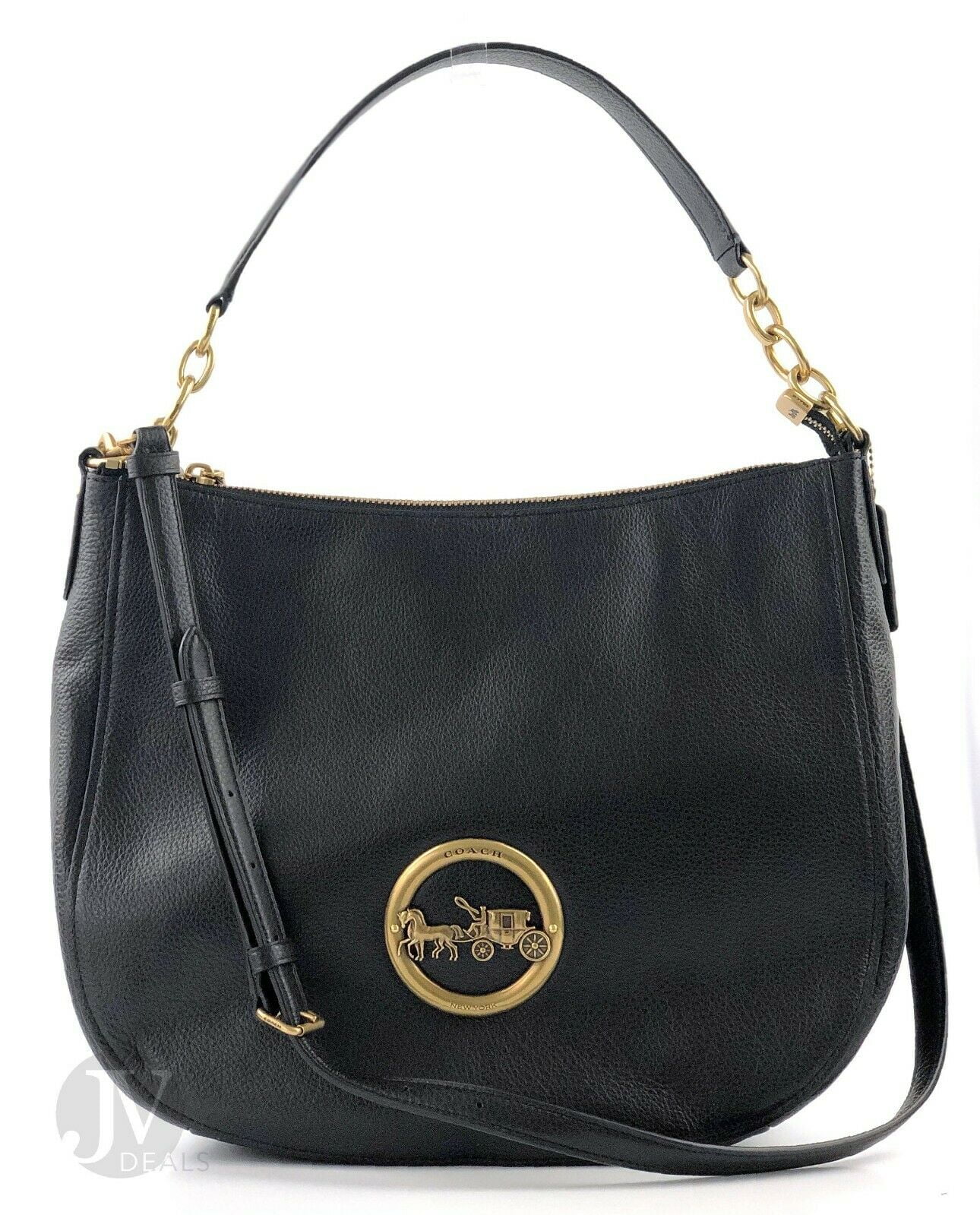 coach pebble leather elle hobo