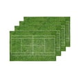 thumbnail image 4 of MKHERT Funny Green Tennis Court Placemats Table Mats for Dining Room Kitchen Table Decoration 12x18 inch,Set of 4, 4 of 4