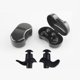 thumbnail image 2 of Tapón de oídos impermeable para natación, protector de oídos de silicona reutilizable para nadar, ducharse, surfear, hacer snorkel y otros deportes acuáticos, color negro, 2 of 5