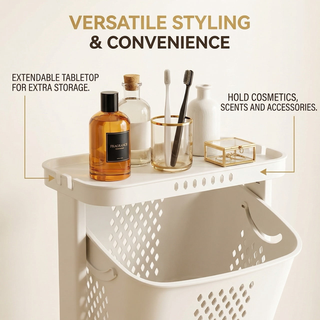 4-Tier Rolling Laundry Hamper Sorter with Wheels, Removable Laundry Basket Storage Organizer, Laundry Cart for Dirty Clothes Storage in Bathroom & Bedroom, White