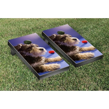 Miniature Schnauzer Dog Themed Cornhole Game Set