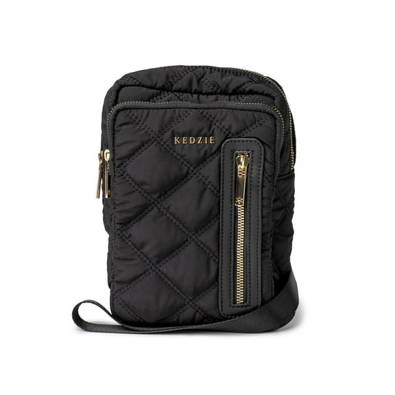 Kedzie Cloud 9 Convertible Quilted Puffer Sling Crossbody Bag, Black (Women's)