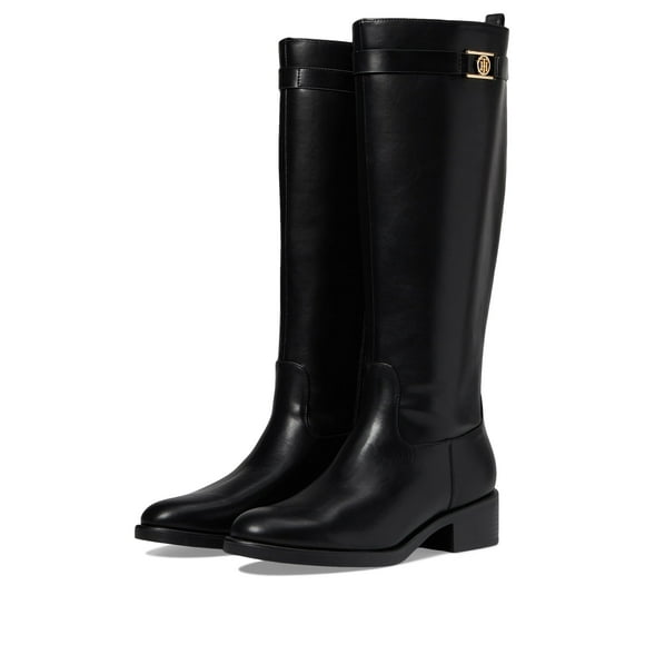 Bota Tommy Hilfiger Iviann de piel negra para mujer