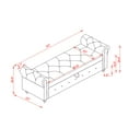 thumbnail image 5 of Modern Cotton Linen End of Bed Storage Bench with Rolled Arms, Pull-Up Upholstered Storage Ottoman Bench with Solid Wood Legs for Bedroom Living Room, 5 of 7
