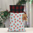 thumbnail image 5 of Rocae Hand Drawn Strawberry Print Christmas Drawstring Linen Gift Bag with Drawstrings Treat Bag Goody Present Bags for Christmas Party Favor, 5 of 8