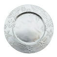 thumbnail image 2 of Saro Lifestyle Embossed Winter Snowflake Design Charger Plate - set of 4 pcs, 2 of 4