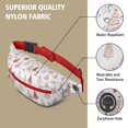 thumbnail image 5 of Fanny Pack Red Christmas Tree Pattern Waist Pack Bag,Running Cross Bag,Waterproof Large Fanny Packs for Women Men for Travel Running Hiking Cycling, 5 of 6