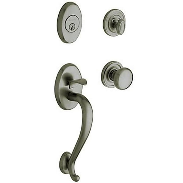 Baldwin 85315151ENTR Logan Sectional Tubular Single Cylinder Handleset - Antique Nickel