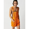 thumbnail image 4 of Women Denim Shorts Overalls Summer Casual Loose Fit Adjustable Rompers Jean Jumpsuit Bib Shortalls Orange XXL, 4 of 8