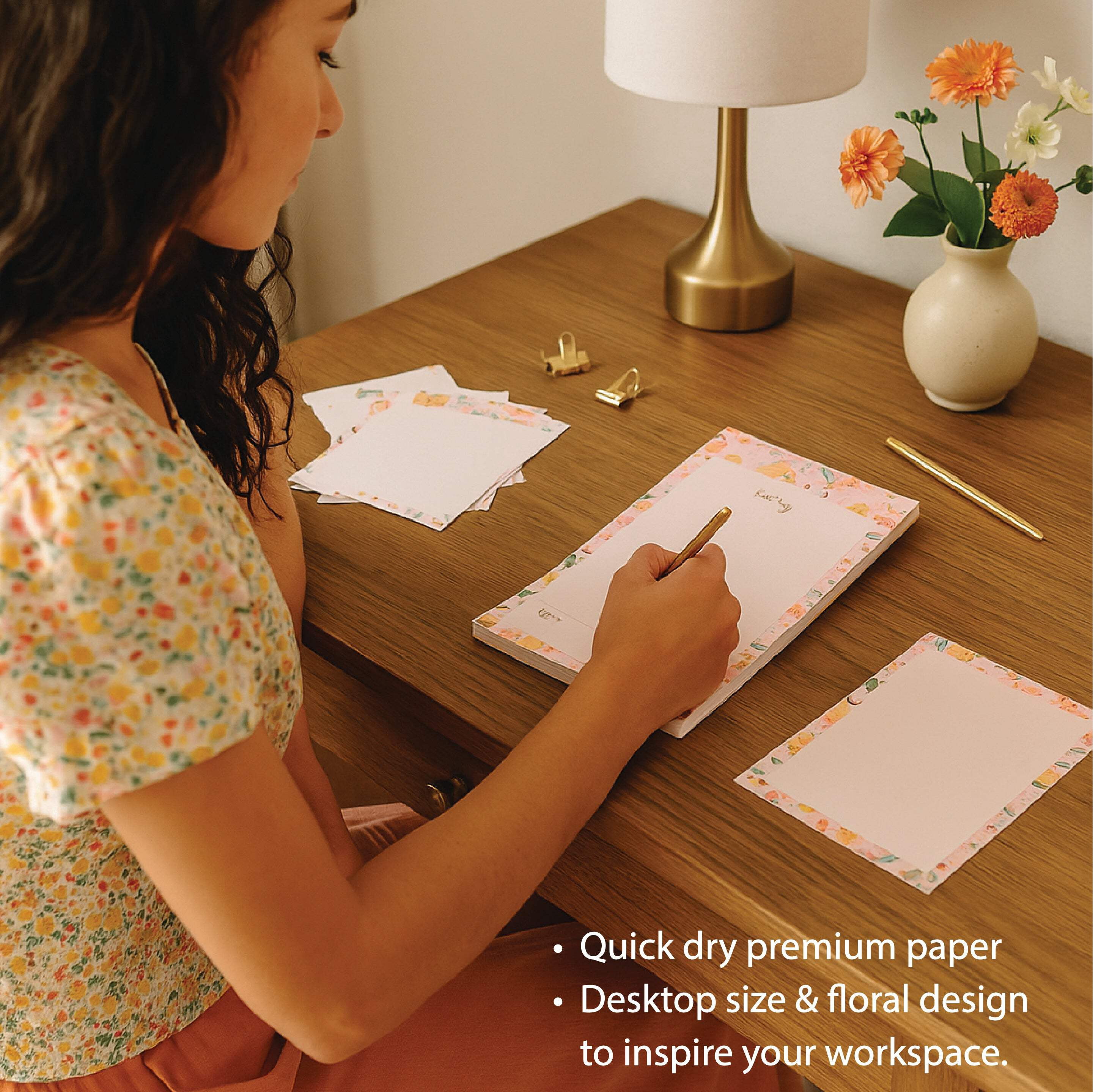 2 PACK MAGNETIC NOTEPADS for REFRIGERATOR with PEN HOLDER-52 Sheets, 5.8x8.25, Magnetic Notepad, Office Desk Pad, To Do List Pad, Cute Gift for Her, Stationery Organizer