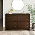 thumbnail image 2 of Prepac Fremont 8 Drawer Wooden Double Dresser, 17.25" x 59" x 37", Espresso, 2 of 12