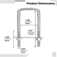 thumbnail image 2 of U Bolt Stainless Steel - 4PCS Square Tie Down U-Bolt with Frame Plates & Nuts, 2 of 5