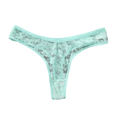 

Women Lace Thong Low Rise Hipster Seamless Breathable Mesh Thong plus Size Underwear Brief for Women