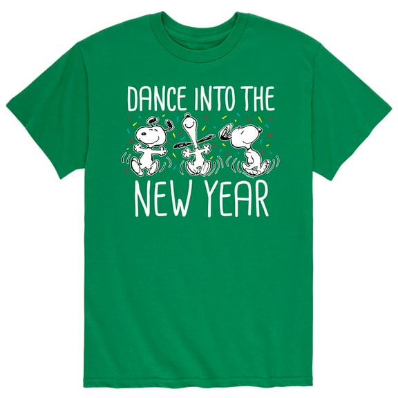 Peanuts - Dance Into The New Year - Men's Short Sleeve Graphic T-Shirt