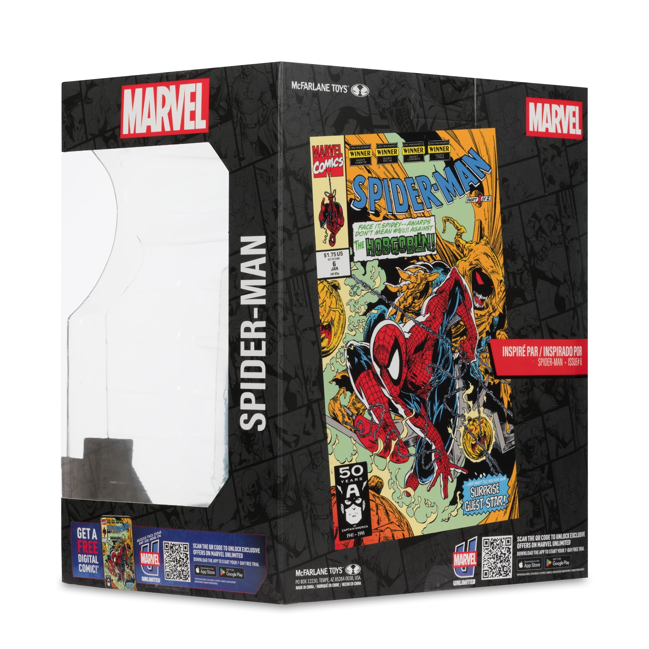 Spider-Man (Marvel: Spider-Man #6) 1:10th Scale Collectible with Scene - McFarlane Toys
