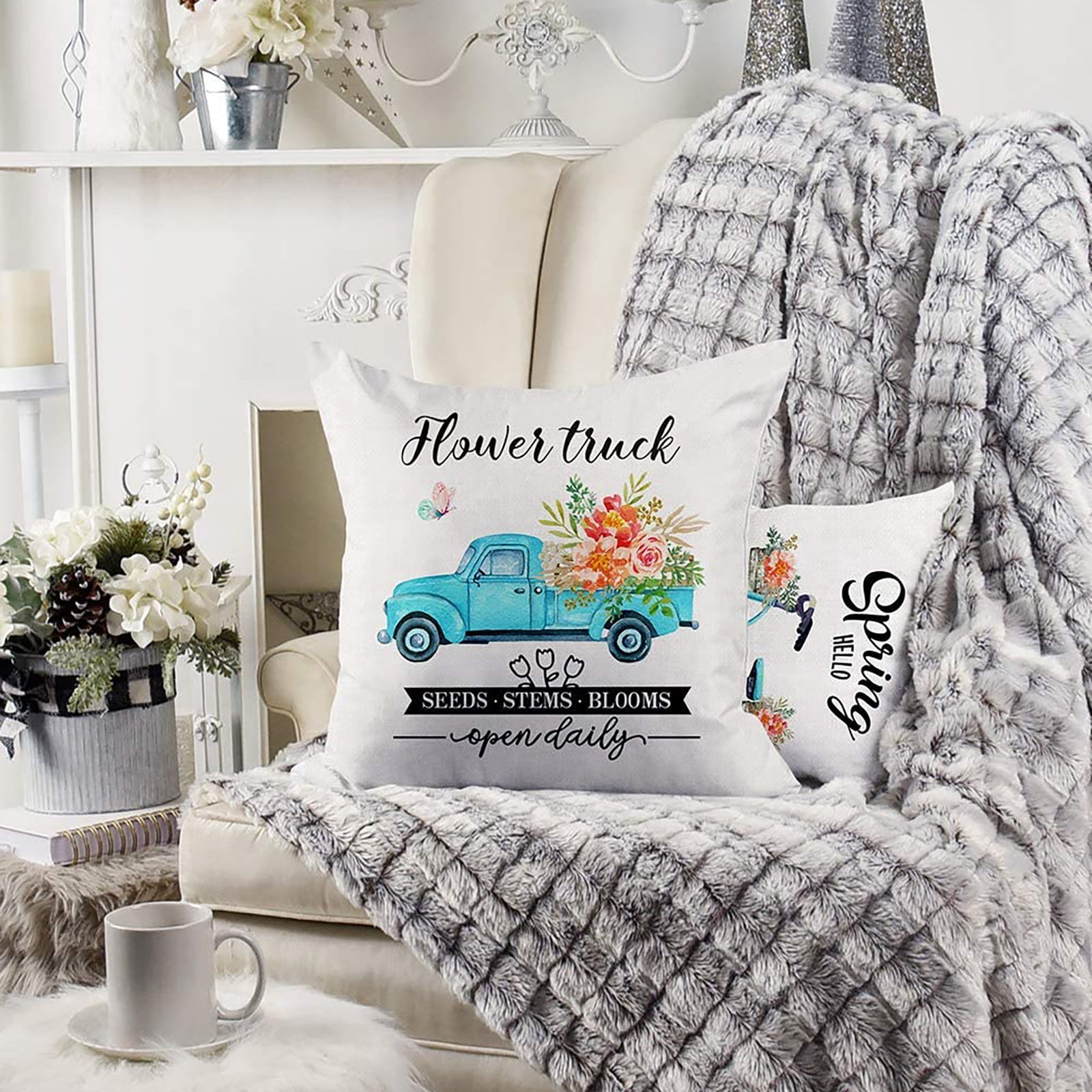 adviicd 2021 Spring Decor Pillows for Couch Retro Pillows for Living Room