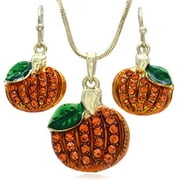 SoulBreezeCollection Small Cute Happy Halloween Fall Thanksgiving Pumpkins Pierced Earrings Jewelry s151s-gold-dangle
