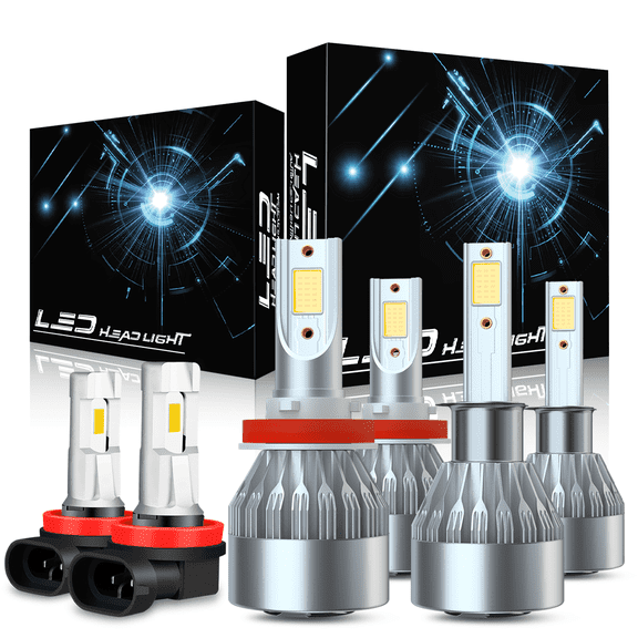 Fits 2014-2019 Ford Fiesta LED Headlight Bulb H1 High Beam H11 Low Beam H11 Fog Lights Kit