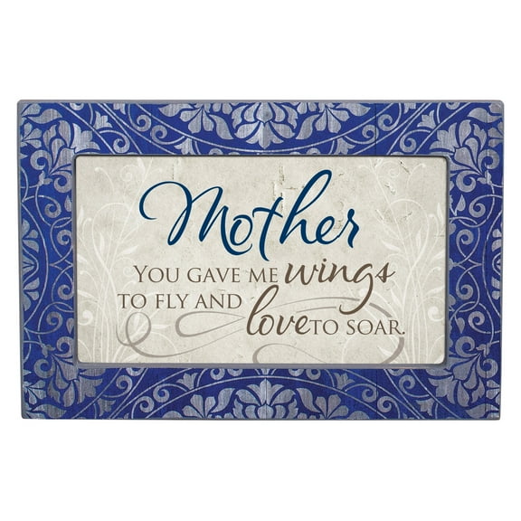 Mother You Gave Me Wings to Soar Deco Denim Jewelry Music Box Plays Wind Beneath My Wings