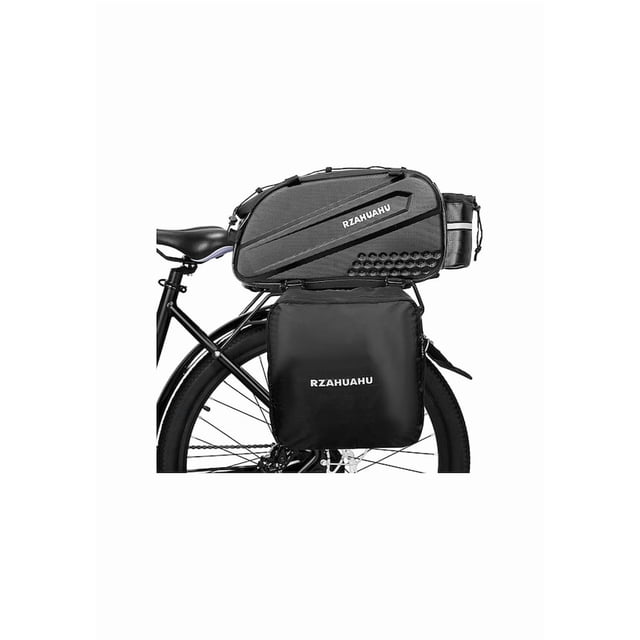 Durable Waterproof Rear Bicycle Cargo Bag - Versatile Storage for Mountain Bikes, Road Cycling & Daily Commutes, Ideal Shelf-Mounted Driving Accessory with Ample Space for Essentials, Essential Black