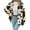 Coffee, variant on Shadoumai Women Faux Fur Jacket Cow Print Casual Trendy Long Sleeve Button Up Autumn Winter Loose Sherpa Fur Coats With Pockets