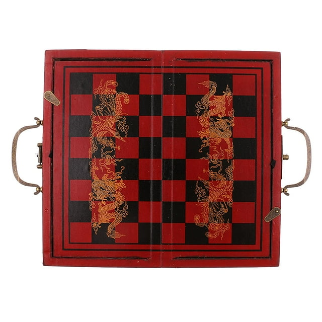Piezas de ajedrez plegables ajedrez de terracota con caja de Storgae para y adultos de ajedrez familiar clásico Yotijar tablero de ajedrez plegable