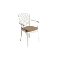 thumbnail image 2 of Miekor 3 Piece Patio Bistro Set Cast Aluminum Bistro Table and Chairs Set of 2 with Umbrella Hole,All Weather Metal Bistro Table Set,Outdoor Patio Furniture Set for Garden with cushion White 36371, 2 of 12