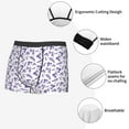 thumbnail image 3 of Yiaed Lavender Flowers Print Men's Soft Cotton Boxer Shorts Breathable Boxers Underwear Moisture-Wicking Underwear Stretch Boxer Briefs for Man-Small, 3 of 5