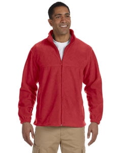 Harriton M990 Men's 8 oz. Full-Zip Fleece - Red - 5XL