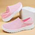 thumbnail image 5 of Duqingm Business Casual Shoes Women Womens Slip on Mesh Sneakers Breathable Knit Flat Shoes with Soft Rubber Sole Lightweight Non Slip Pink,10, 5 of 7