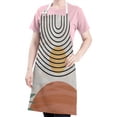 thumbnail image 5 of Orange Boho Geometric and Plant Pattern (2) Apron-Garden Aprons for Women with Pockets-Cotton Linen Waterproof Kitchen Cooking Gardening Aprons Adjustable for Kitchen,Cooking,BBQ and Salon 33x27 Inch, 5 of 7