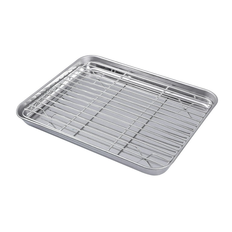 Walchoice Baking Sheet with Rack Set, Stainless Steel Large Cookie Sheets  with Cooling Racks, Include 4 Pans & 4 Racks