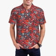 thumbnail image 1 of Fotbe Fire Sign Camiseta Polo de Golf para Hombre con Estampado – Camisa Deportiva Transpirable con Cuello Abotonado-3X-Large, 1 of 6